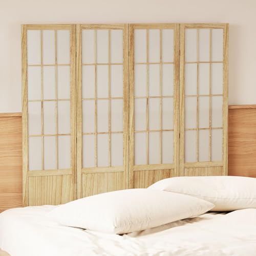 Japanese Shoji Folding Room Divider, 4 Panels, Black T762554