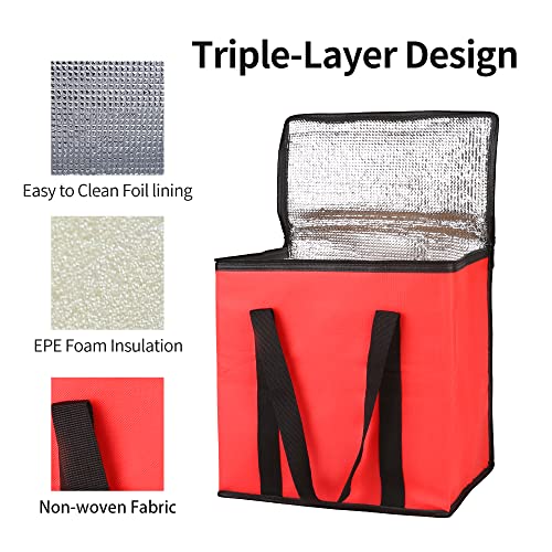 Insulated Food Delivery Bag Hot Cold Meal Carrier Cooler Tote K646948