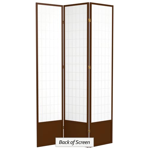 7 ft. Tall Window Pane Shoji Screen Room Divider, 3 Panels T5246