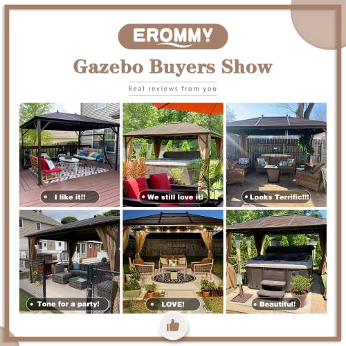 12x20 Hardtop Gazebo Double Roof Galvanized Steel Outdoor Aluminum Frame with Netting and Curtains M3306