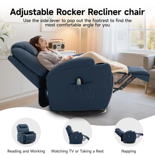 Rocking Recliner Chair with Massage and Heat E368