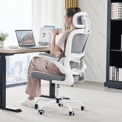 Ergonomic Mesh Office Chair with Wheels, High Back, 330 LBS Capacity C667113