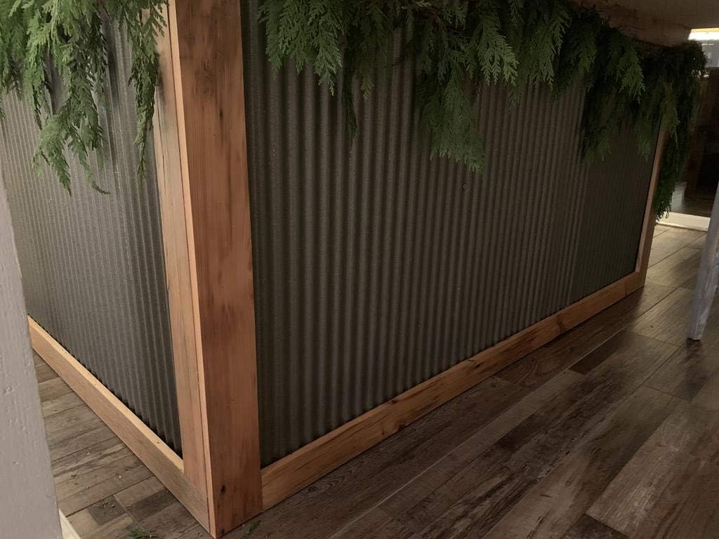 Rustic Corrugated Metal Wainscoting Wall Panels in Antique Grey I4999