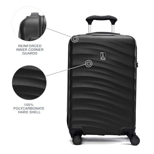 Hardside Expandable Carry-On Luggage with 8 Spinner Wheels and TSA Lock J560758