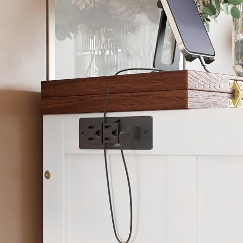 Queen Size Murphy Bed with Charging Station and Storage Drawers D4782