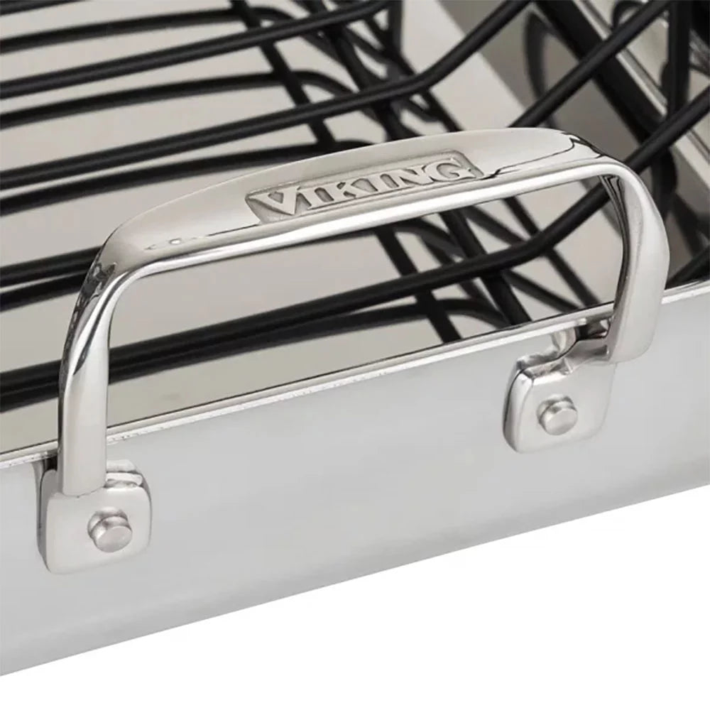 Stainless Steel Roasting Pan with Rack and Thermometer S447564
