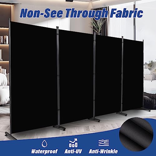 Room Divider 6ft 3 Panel Portable Fabric Partition Screen H7762