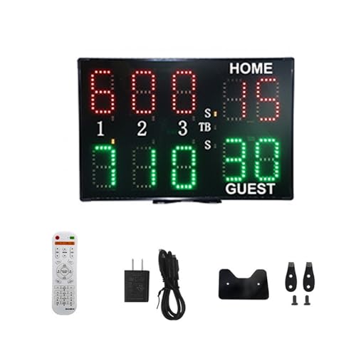 Digital Scoreboard with Remote, LED Super Bright Electronic Scoreboard, Portable Scoreboard, for Tennis, Badminton, Volleyball, etc.