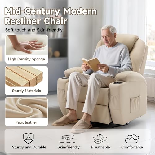 Rocking Recliner Chair with Massage and Heat E368