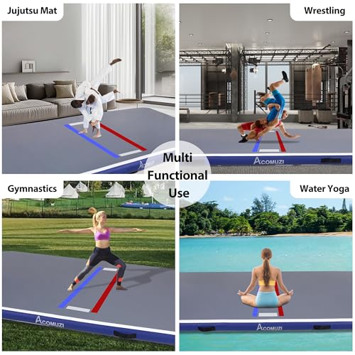Inflatable Wrestling Mat 10FT/5FT, Portable Jiu Jitsu Mats for Home Training T136369