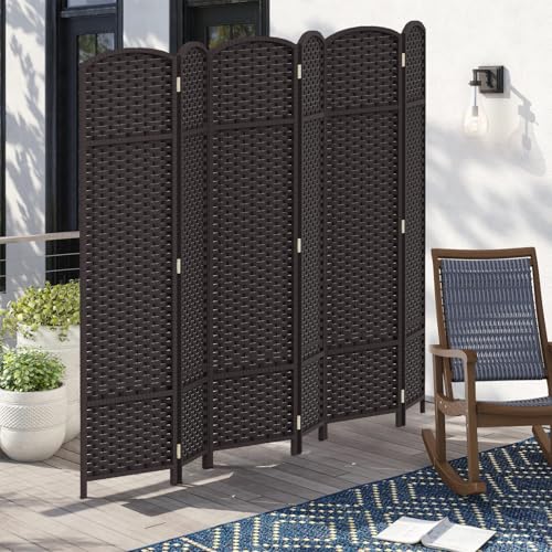 4 Panel Room Divider Screen 5.6 Ft Tall Folding Privacy Partition N658