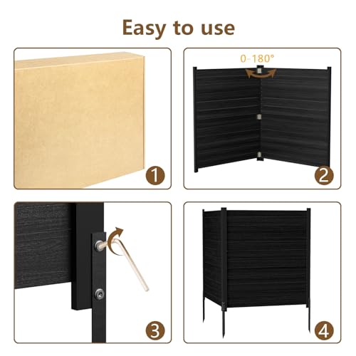Air Conditioner Fence Panels 38"W x 42"H, 2 Panels with Metal Stake D87973