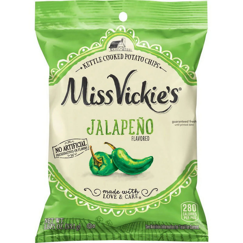 Jalapeno Kettle Cooked Potato Chips, 1.875 oz, 24-Count Case P640334