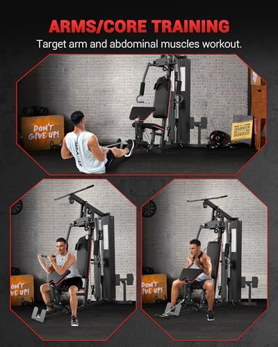 Full Body Home Gym Machine with 150LBS Weight Stack E5831