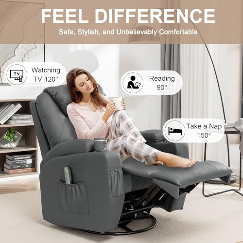 Rocking Recliner Chair with Massage and Heat E368