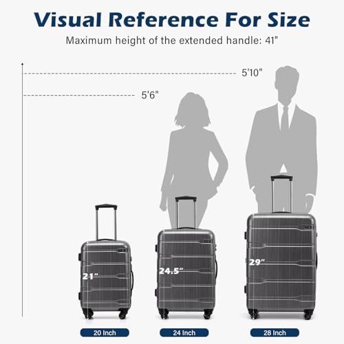 PC+ABS Spinner Suitcase with TSA Lock, 20in Carry-On Q530