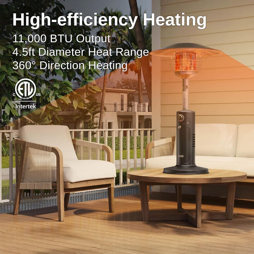 Patio Heater, Portable Propane Tabletop Heater for Outdoor Use Y799
