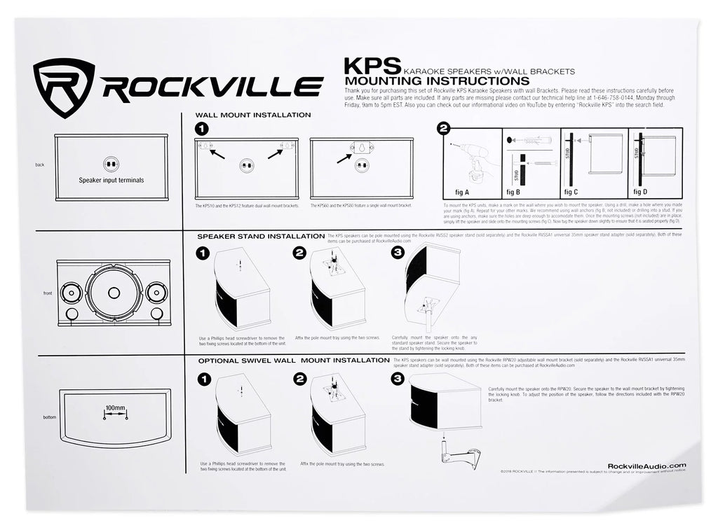 12" 3-Way 1600W Karaoke Speakers with Amplifier and Wireless Mics H29110
