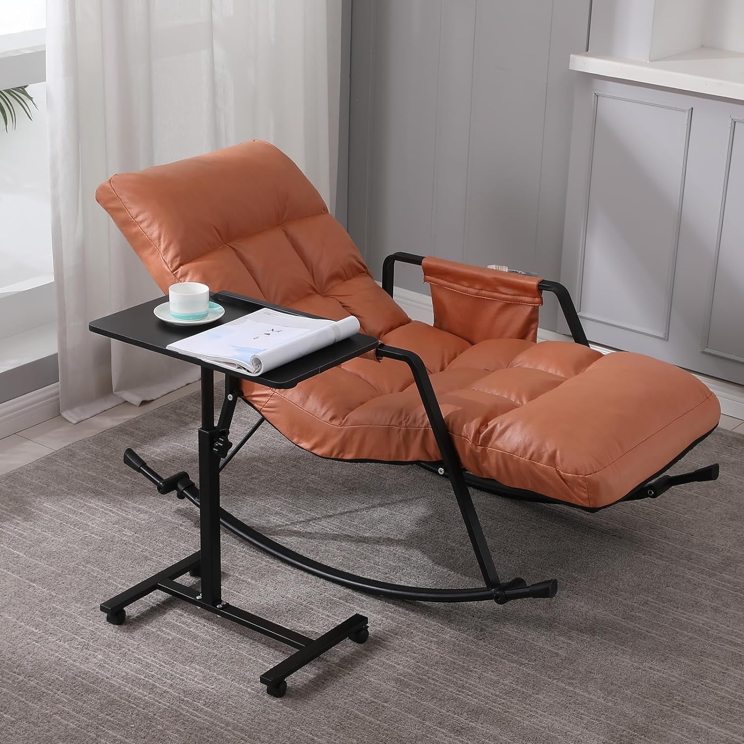 Adjustable Overbed Table with Wheels for Hospital and Home Use J8519
