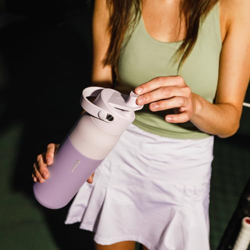 Insulated Stainless Steel Water Bottle 34oz with Silicone Handle L348874