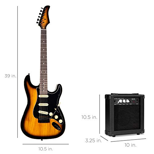 Beginner Electric Guitar Starter Kit with Case, Amp, and Accessories G63095