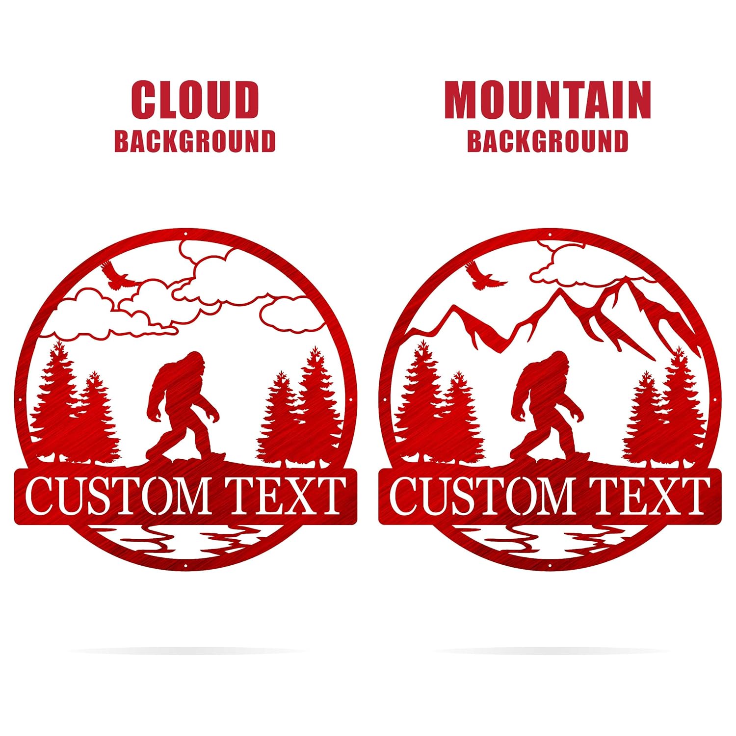 Custom Name Metal Sign Bigfoot Yard Decor V48512