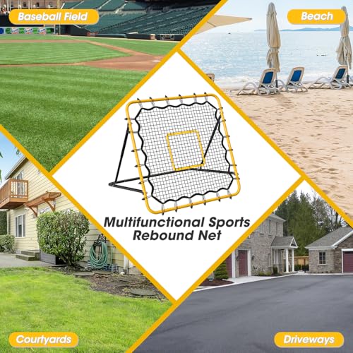 3.7×3.7FT Multi-Sport Training Rebounder Net with Pitching Target T471