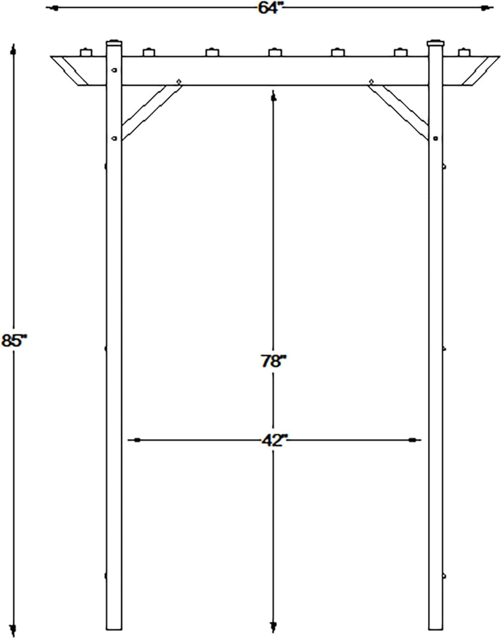 PVC Patio Garden Arch with Lattice Trellis for Climbing Plants, White M80050