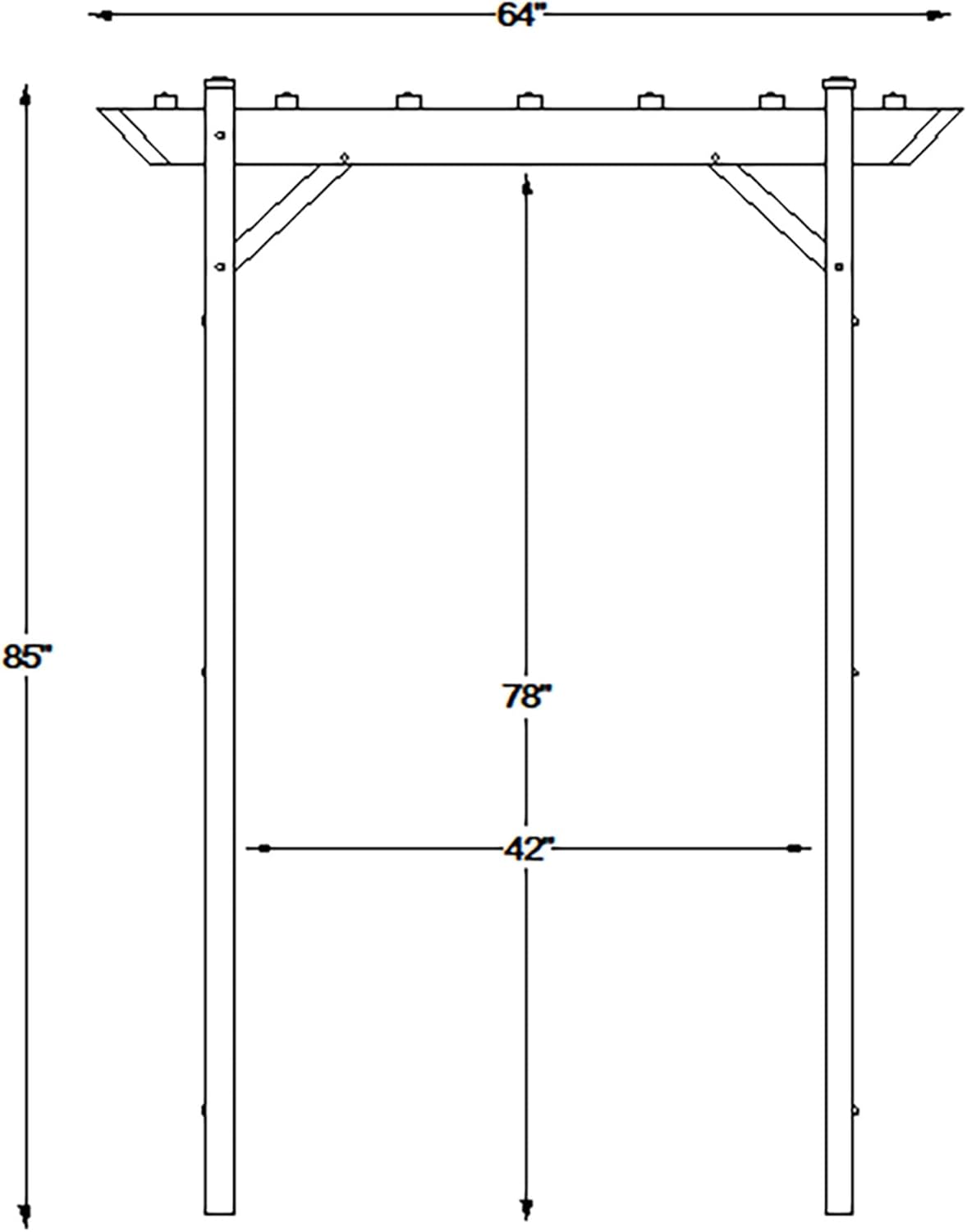 PVC Patio Garden Arch with Lattice Trellis for Climbing Plants, White M80050