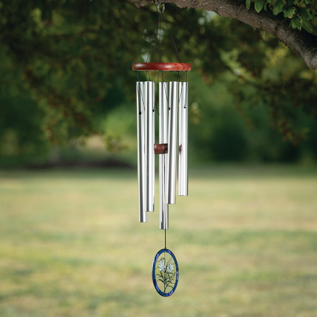 Silver Wind Chimes for Outdoor Garden Patio Decor A5803