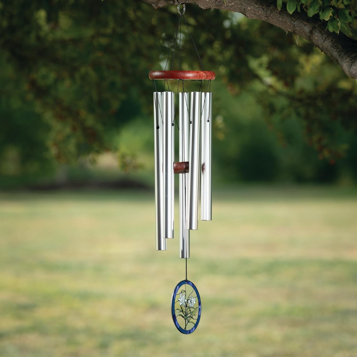 Silver Wind Chimes for Outdoor Garden Patio Decor A5803