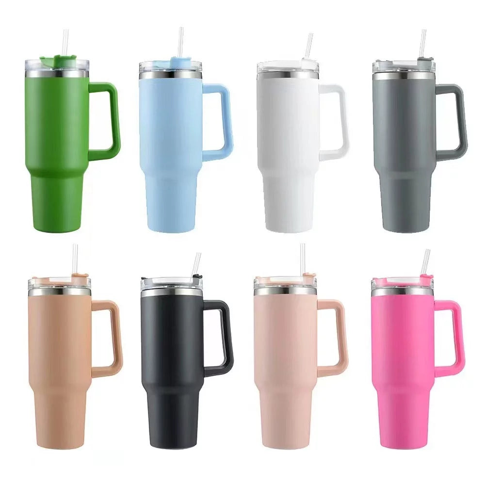 40 oz Stainless Steel Insulated Tumbler with Straw P2112