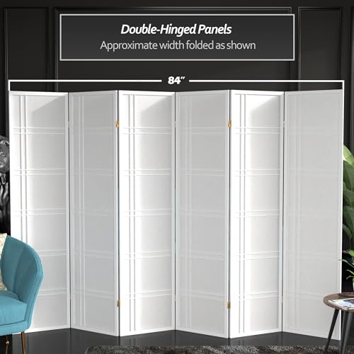 6 Panel Honey Room Divider X65165