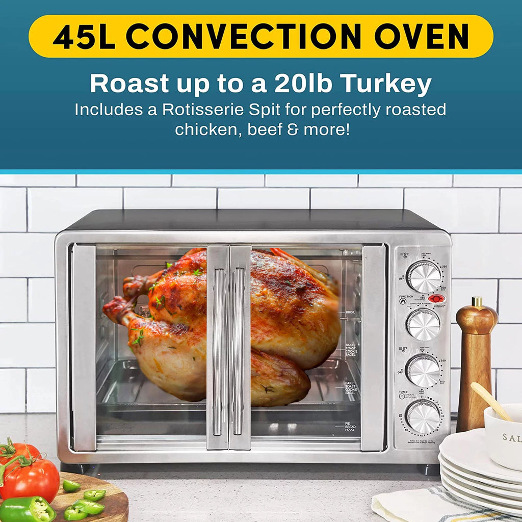 Countertop Convection Oven with 4 Control Knobs, Stainless Steel O572