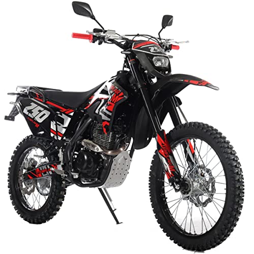 250cc Dirt Bike with 21" Front and 18" Rear Wheels, 5-Speed Manual K337471