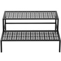 aboxoo 3 Tier Plant Stand Semi-Circular Flower Pot Organizer Rack Quarter Round Plant Display Holder Outdoor Storage Shelves Metal Corner Shelf Planter Shelving Ladder Plant Stand for Indoor