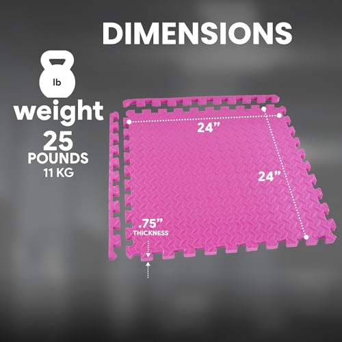 Puzzle Exercise Mat with EVA Foam Interlocking Tiles for MMA, Gymnastics and Home Gym N211438