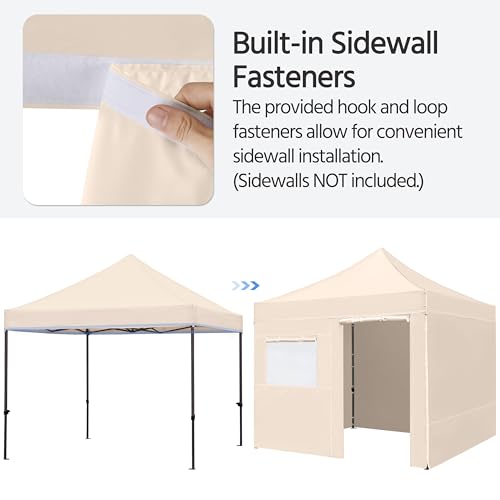 Heavy Duty Pop Up Canopy Tent 10x20 with Wheeled Carry Bag, White X6840