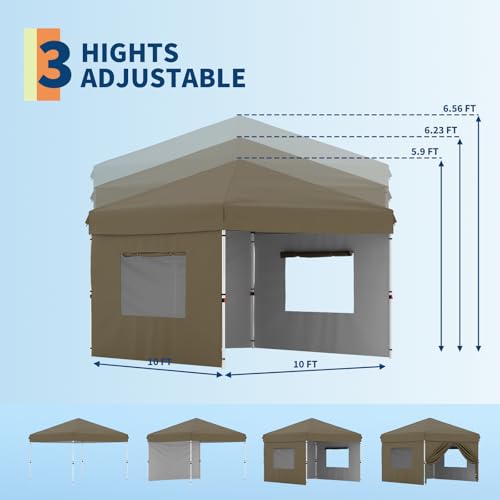 Pop Up Canopy Tent with Roller Bag and Adjustable Height O962