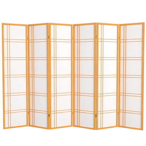 6 Panel Honey Room Divider X65165