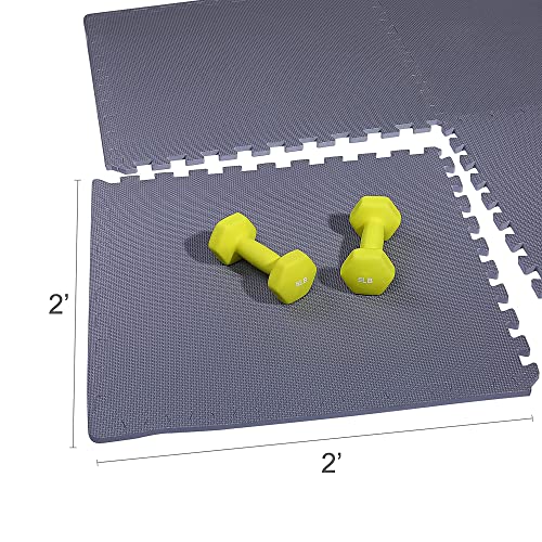 Puzzle Exercise Mat with EVA Foam Interlocking Tiles for MMA, Gymnastics and Home Gym N211438