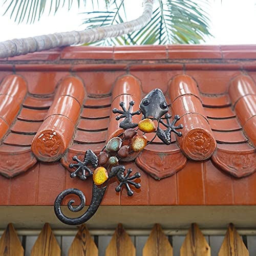 Metal Gecko Wall Decoration for Garden Outdoor C26045
