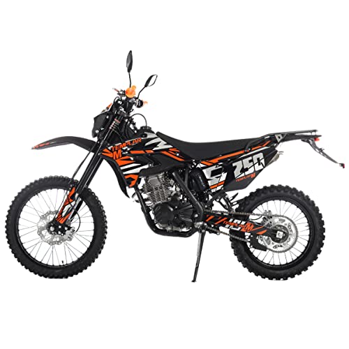 250cc Dirt Bike with 21" Front and 18" Rear Wheels, 5-Speed Manual K337471