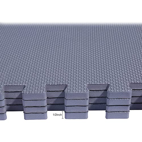 Puzzle Exercise Mat with EVA Foam Interlocking Tiles for MMA, Gymnastics and Home Gym N211438
