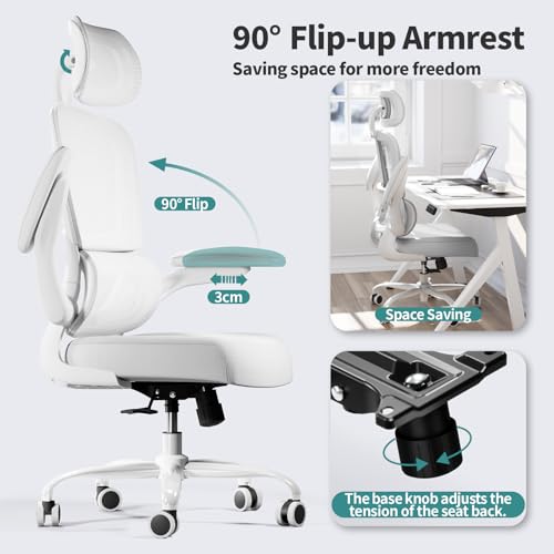 Ergonomic Mesh Office Chair with Wheels, High Back, 330 LBS Capacity C667113