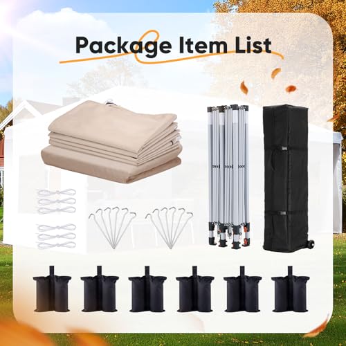 Pop up Canopy Tent 10x20ft Waterproof with Roller Bag O882