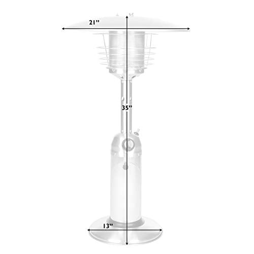 Portable Patio Heater Outdoor Tabletop Propane 10,000 BTU Stainless Steel Q1747