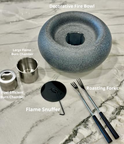 Portable Table Top Fire Pit, Smokeless Concrete Fire Pit Bowl Z34958