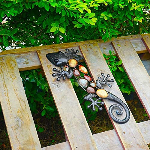 Metal Gecko Wall Decoration for Garden Outdoor C26045