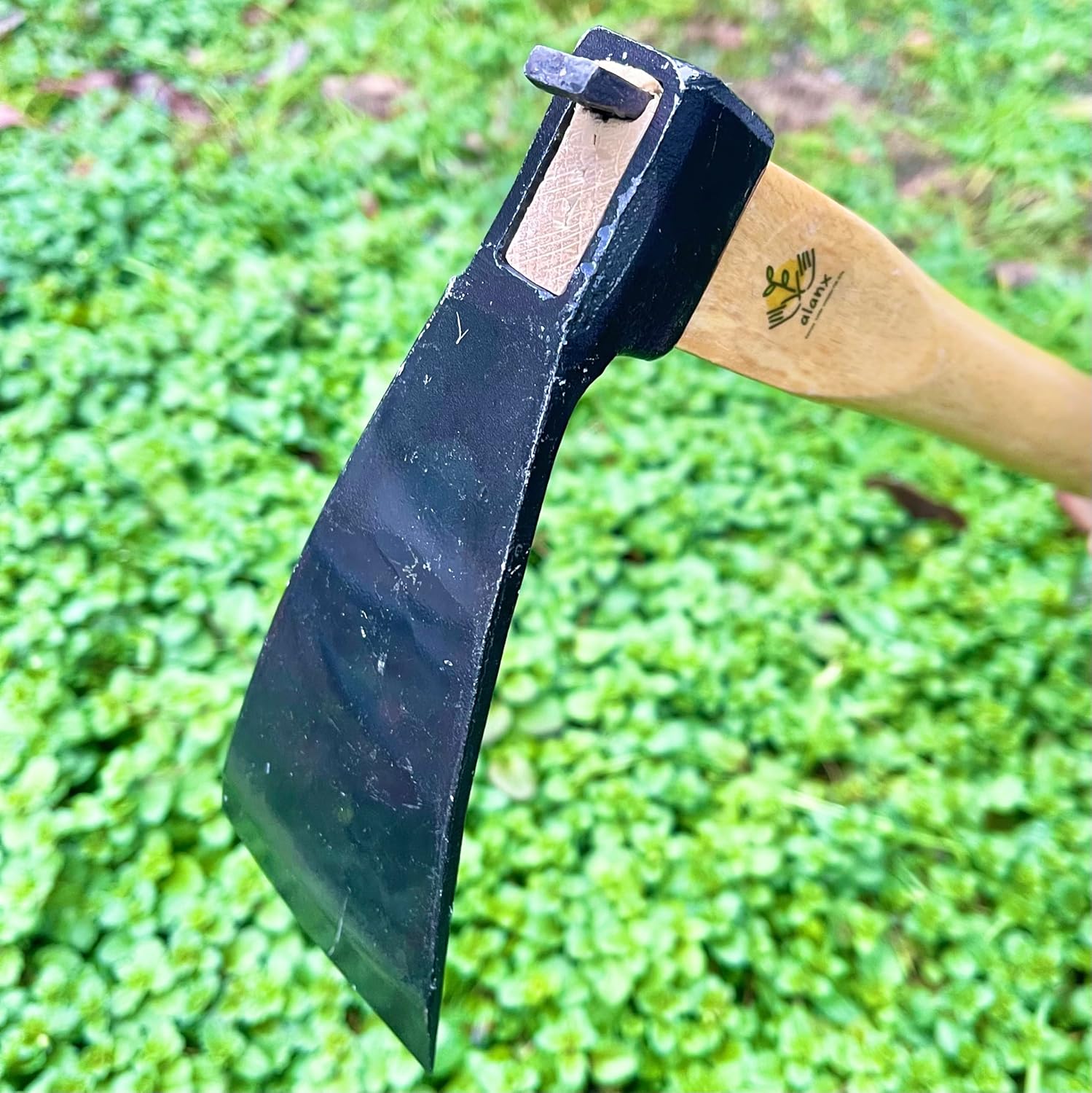 Japanese Carbon Steel Wide Hoe with Oak Handle for Digging, Weeding, Planting K1664